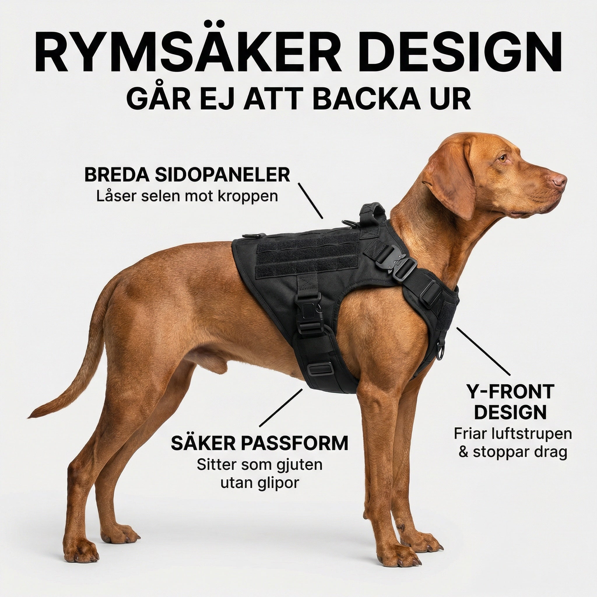 Hundtellas Anti-drag & Hitta hem sele